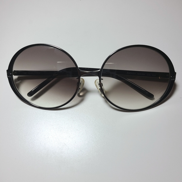 Escada Accessories - Vintage Escada Black Gradient Round Sunglasses